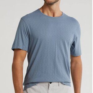 Theory Men's Gray Blue Cotton T-Shirt Precise Tee